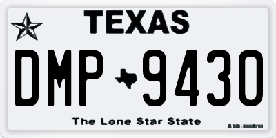 TX license plate DMP9430