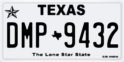 TX license plate DMP9432