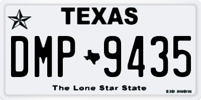 TX license plate DMP9435