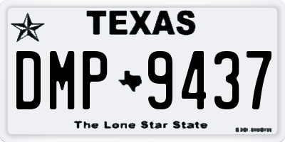 TX license plate DMP9437