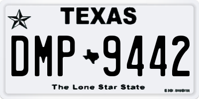 TX license plate DMP9442