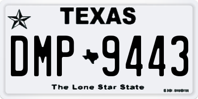 TX license plate DMP9443