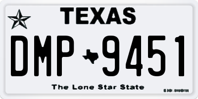 TX license plate DMP9451