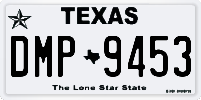 TX license plate DMP9453