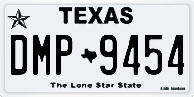 TX license plate DMP9454