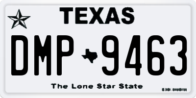 TX license plate DMP9463