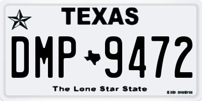 TX license plate DMP9472