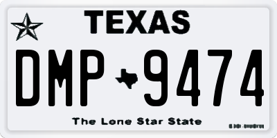 TX license plate DMP9474