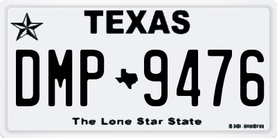TX license plate DMP9476