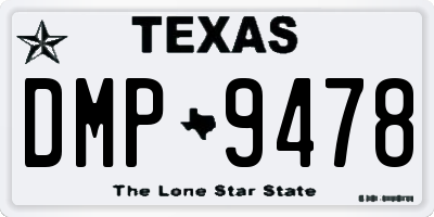 TX license plate DMP9478