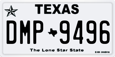 TX license plate DMP9496