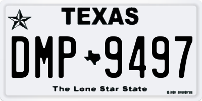 TX license plate DMP9497