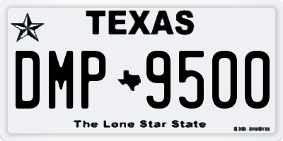 TX license plate DMP9500