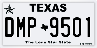 TX license plate DMP9501