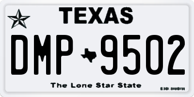 TX license plate DMP9502