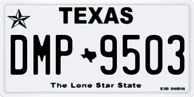 TX license plate DMP9503