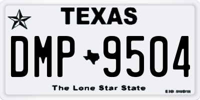TX license plate DMP9504