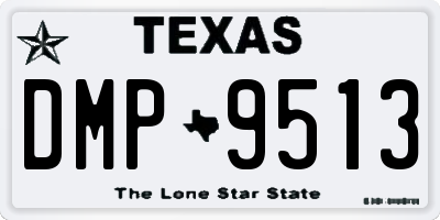 TX license plate DMP9513