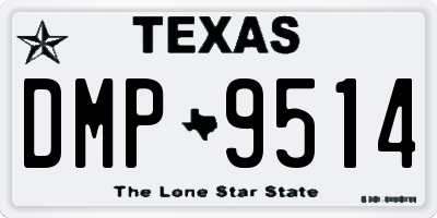 TX license plate DMP9514