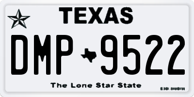 TX license plate DMP9522