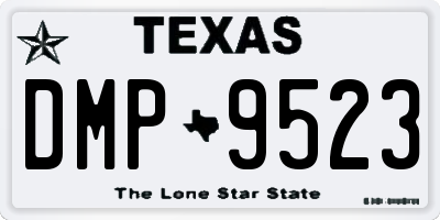 TX license plate DMP9523