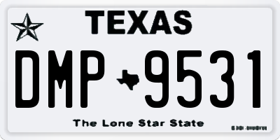 TX license plate DMP9531
