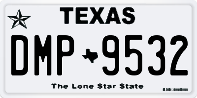 TX license plate DMP9532