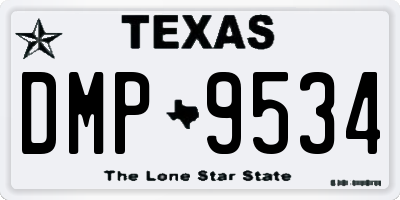 TX license plate DMP9534