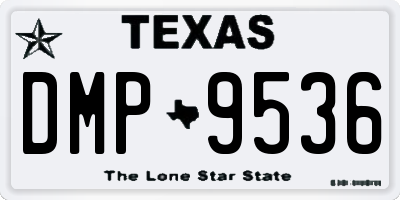 TX license plate DMP9536