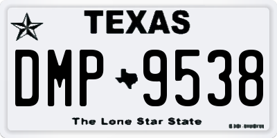 TX license plate DMP9538