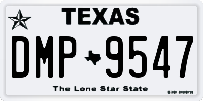 TX license plate DMP9547