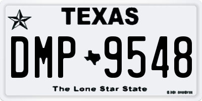 TX license plate DMP9548
