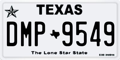 TX license plate DMP9549