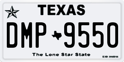 TX license plate DMP9550