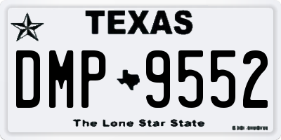 TX license plate DMP9552