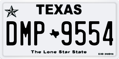 TX license plate DMP9554