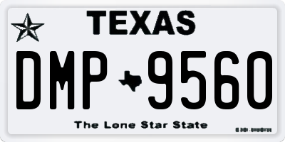 TX license plate DMP9560
