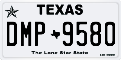 TX license plate DMP9580