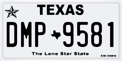 TX license plate DMP9581