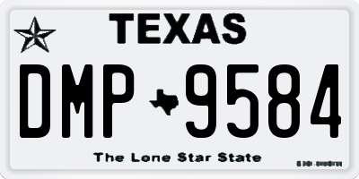 TX license plate DMP9584