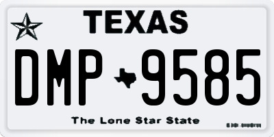 TX license plate DMP9585