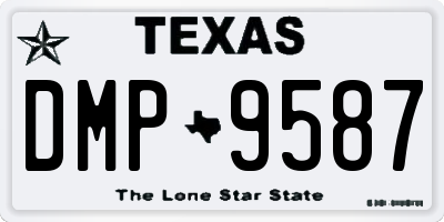 TX license plate DMP9587