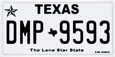 TX license plate DMP9593