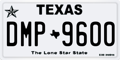 TX license plate DMP9600
