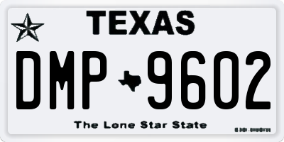 TX license plate DMP9602
