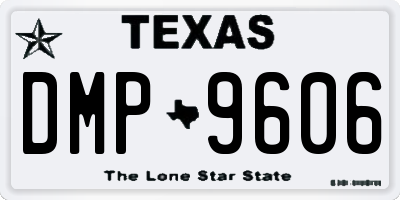 TX license plate DMP9606