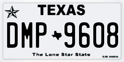 TX license plate DMP9608