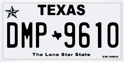 TX license plate DMP9610