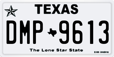 TX license plate DMP9613