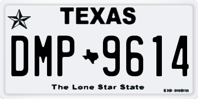 TX license plate DMP9614